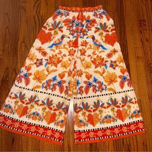 CUPSHE NWT Size L Tropical Parrot Boho Wide Leg Drawstring Pants